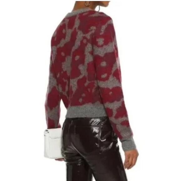 Rag & Bone Leopard Print Crewneck Sweater Size Small Mohair Alpaca Silk Blend - Picture 7 of 7